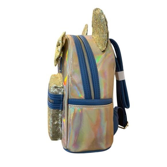 Disney Parks Loungefly Sequined EARidescent Iridescent Gold Backpack Bag NWT main image 5